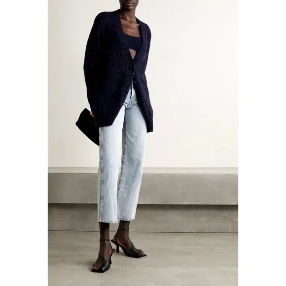 KHAITE Vara Bralette Abyss Dark Blue Cashmere Knit - Picture 3 of 5